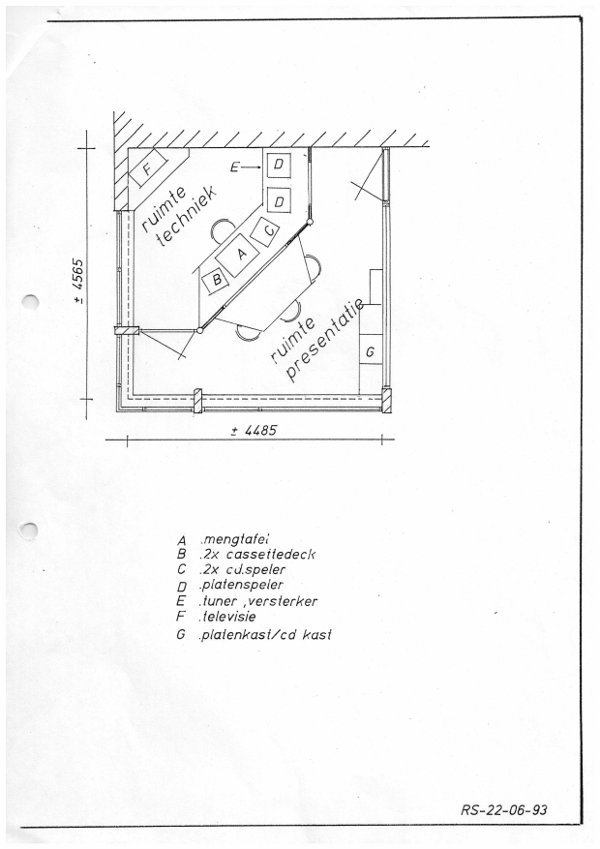 Plattegrond Studio 1993 flevoziekenomroep